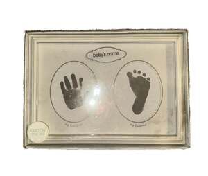 C.R. Gibson Stepping Stones Baby's First Prints Kit with Tabletop/Wall Frame